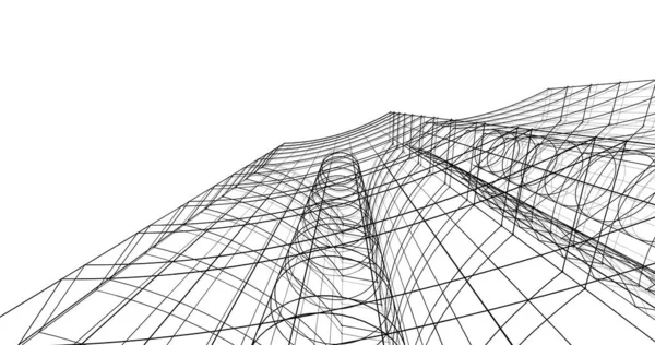 Abstrakcyjna Tapeta Architektoniczna Tło Cyfrowe — Zdjęcie stockowe