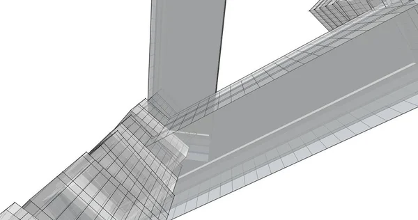 建筑墙纸设计 数字概念背景 — 图库照片