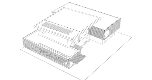 建筑墙纸设计 数字概念背景 — 图库照片