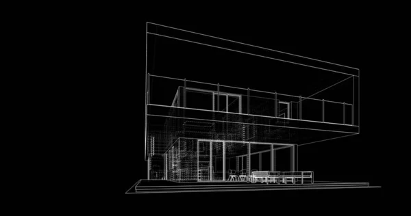 Projeto Ilustração Arquitetura Plano Construção Edifício — Fotografia de Stock