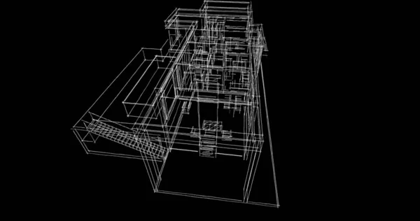 Wyłożona Tapeta Architektoniczna Tło Cyfrowe — Zdjęcie stockowe