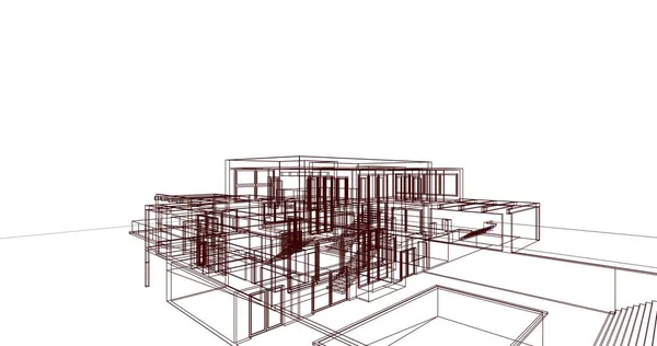 内衬建筑墙纸 数码背景 — 图库照片