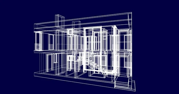 Wyłożona Tapeta Architektoniczna Tło Cyfrowe — Zdjęcie stockowe