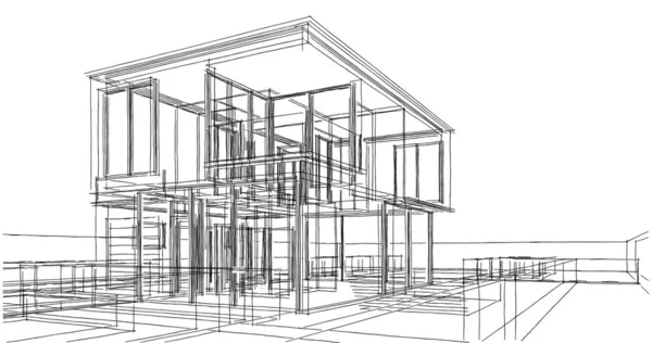 Abstrakcyjna Tapeta Architektoniczna Tło Cyfrowe — Zdjęcie stockowe