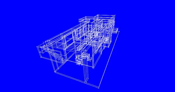 Wyłożona Tapeta Architektoniczna Tło Cyfrowe — Zdjęcie stockowe