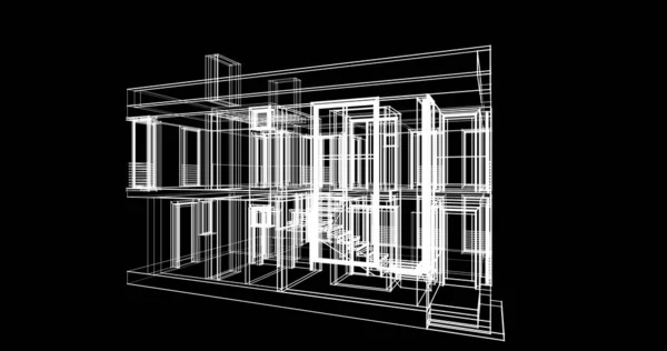 Wyłożona Tapeta Architektoniczna Tło Cyfrowe — Zdjęcie stockowe