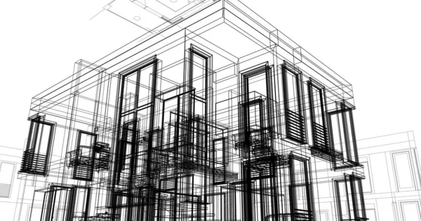 Wyłożona Tapeta Architektoniczna Tło Cyfrowe — Zdjęcie stockowe