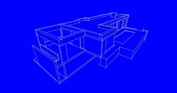 Fodrad Arkitektoniska Tapeter Digital Bakgrund — Stockfoto