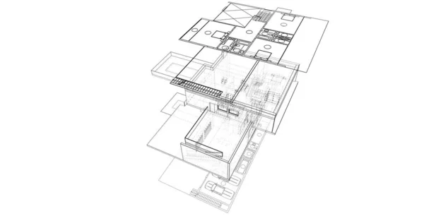 Abstrakcyjna Tapeta Architektoniczna Tło Cyfrowe — Zdjęcie stockowe