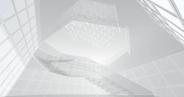 Abstract Architectonisch Behang Digitale Achtergrond — Stockfoto
