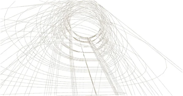 Lignes Dessin Abstraites Dans Concept Art Architectural Formes Géométriques Minimales — Photo