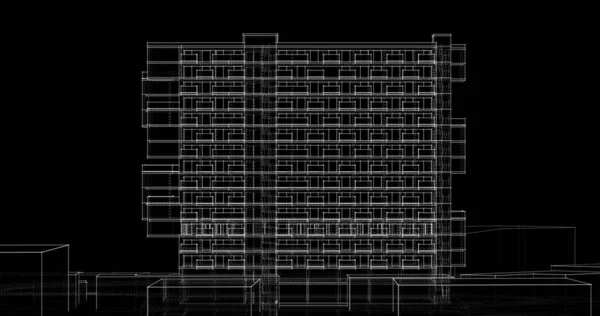 Abstrakt Arkitektoniska Tapeter Digital Bakgrund — Stockfoto