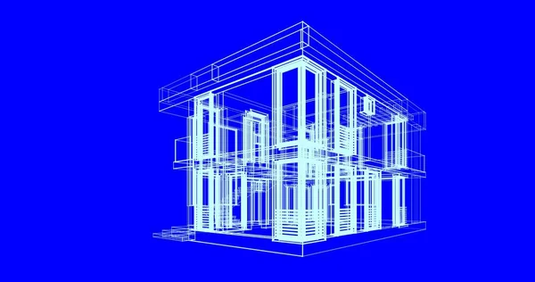 Wyłożona Tapeta Architektoniczna Tło Cyfrowe — Zdjęcie stockowe