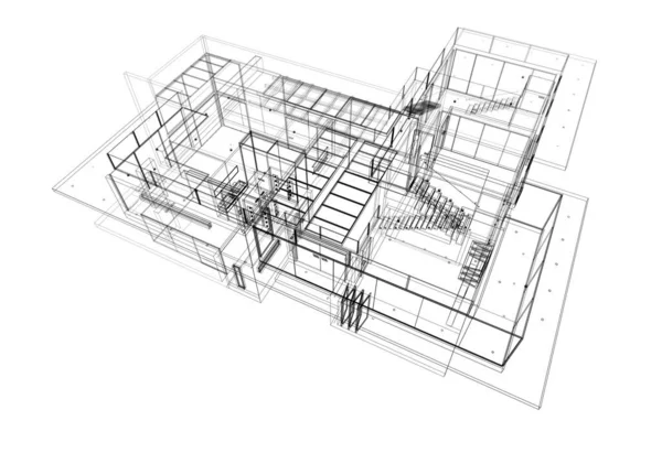 Disegno Astratto Carta Parati Architettonica Sfondo Concetto Digitale — Foto Stock