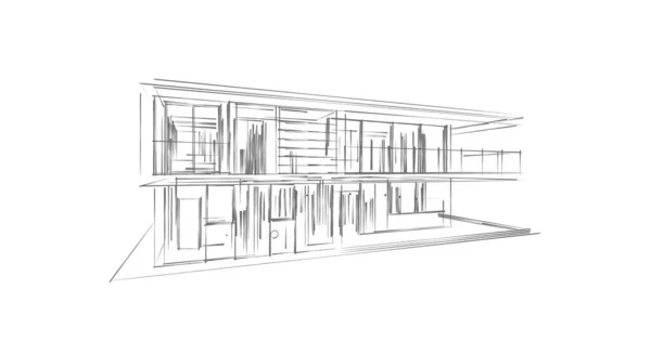 Diseño Ilustración Arquitectura Del Plan Construcción Edificios —  Fotos de Stock