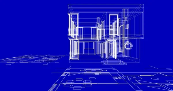 Wyłożona Tapeta Architektoniczna Tło Cyfrowe — Zdjęcie stockowe