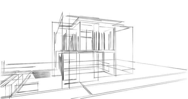 Abstrakcyjna Tapeta Architektoniczna Tło Cyfrowe — Zdjęcie stockowe