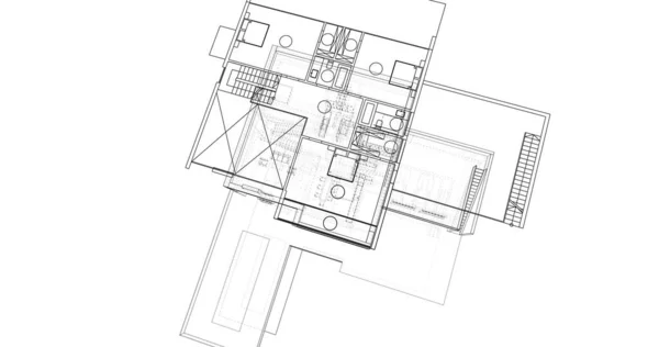 Abstrakcyjna Tapeta Architektoniczna Tło Cyfrowe — Zdjęcie stockowe