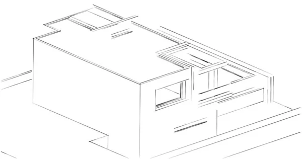 Abstraktní Architektonická Tapeta Digitální Pozadí — Stock fotografie