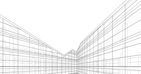 Soyut Mimari Duvar Kağıdı Tasarımı Dijital Konsept Arkaplan — Stok fotoğraf