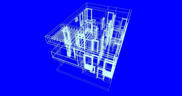 Fodrad Arkitektoniska Tapeter Digital Bakgrund — Stockfoto