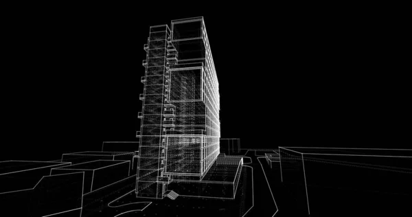 Абстрактные Архитектурные Обои Цифровой Фон — стоковое фото