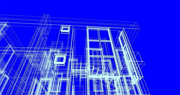 Lined Architectural Wallpaper Digital Background — Stock Photo, Image