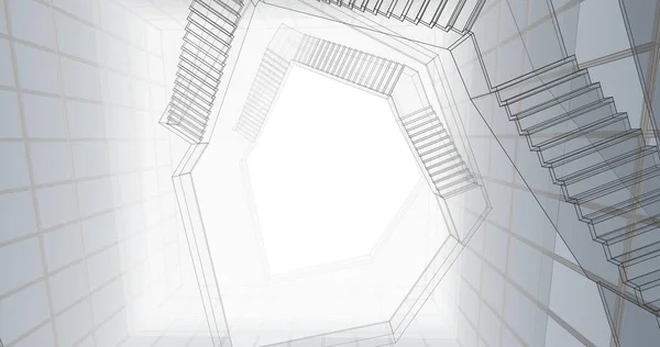Abstract Architectonisch Behang Concept Digitale Achtergrond — Stockfoto
