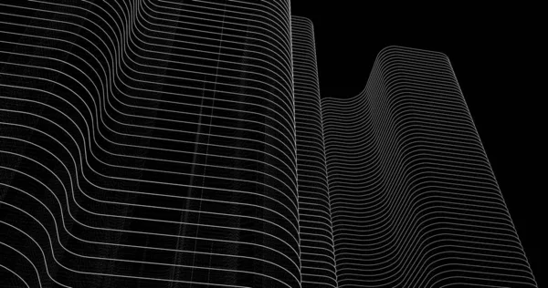 Mimari sanat konseptinde soyut çizgiler, minimum geometrik şekiller. 