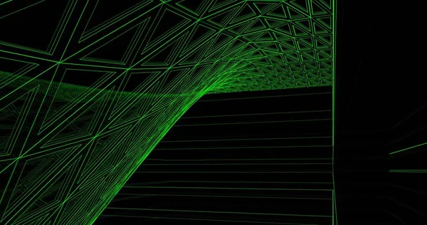 Mimari sanat konseptinde soyut çizgiler, minimum geometrik şekiller. 