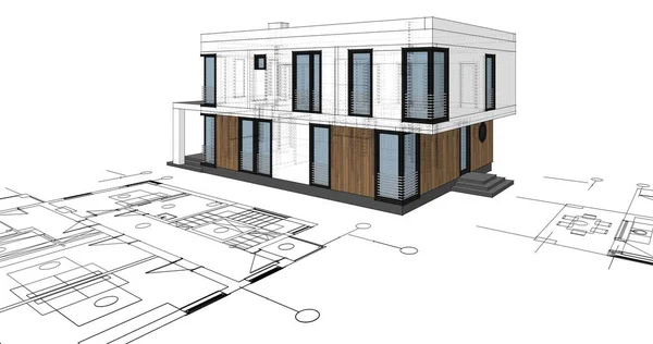 Wyłożona Tapeta Architektoniczna Tło Cyfrowe — Zdjęcie stockowe