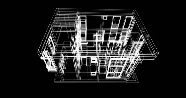 内衬建筑墙纸 数码背景 — 图库照片