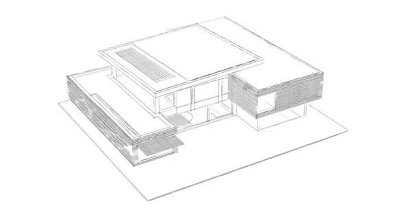 Disegno Astratto Carta Parati Architettonica Sfondo Concetto Digitale — Foto Stock