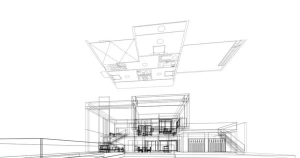 Abstrakcyjna Tapeta Architektoniczna Tło Cyfrowe — Zdjęcie stockowe