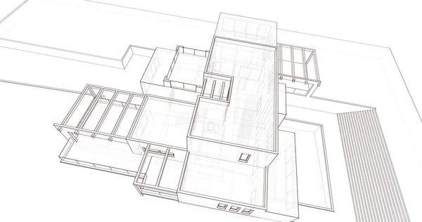 Rivestito Carta Parati Architettonica Sfondo Digitale — Foto Stock