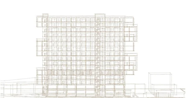 Abstrakcyjna Tapeta Architektoniczna Tło Cyfrowe — Zdjęcie stockowe