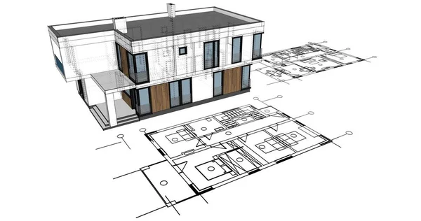 Wyłożona Tapeta Architektoniczna Tło Cyfrowe — Zdjęcie stockowe