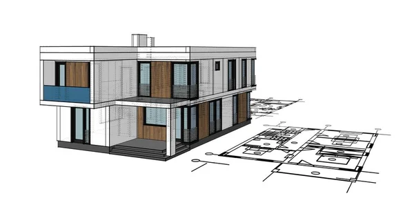 Wyłożona Tapeta Architektoniczna Tło Cyfrowe — Zdjęcie stockowe