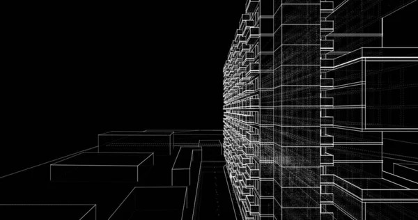 Abstrakcyjna Tapeta Architektoniczna Tło Cyfrowe — Zdjęcie stockowe