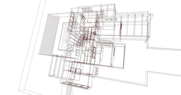 Rivestito Carta Parati Architettonica Sfondo Digitale — Foto Stock