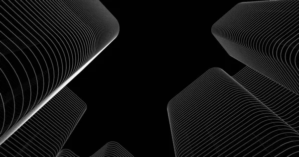 Mimari sanat konseptinde soyut çizgiler, minimum geometrik şekiller. 