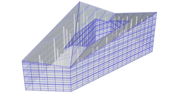 建筑墙纸设计 数字概念背景 — 图库照片