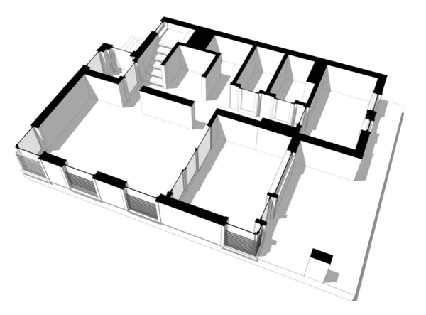 Abstrakcyjny Projekt Tapety Architektonicznej Cyfrowe Tło Koncepcyjne — Zdjęcie stockowe