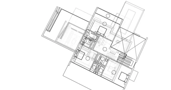 Abstrakte Architektonische Tapete Digitaler Hintergrund — Stockfoto