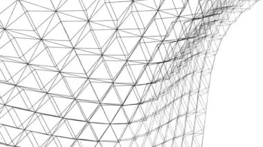 minimal 3d mimari şekillerde hareket etmek