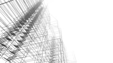 minimal 3d mimari şekillerde hareket etmek