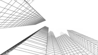 minimal 3d mimari şekillerde hareket etmek