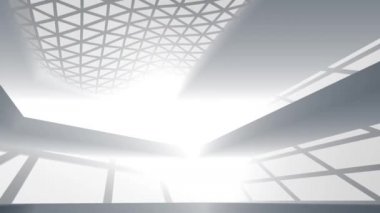 minimal 3d mimari şekillerde hareket etmek