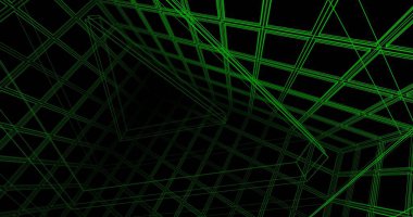 Mimari sanat konseptinde soyut çizgiler, minimum geometrik şekiller. 