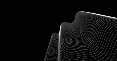 Mimari sanat konseptinde soyut çizgiler, minimum geometrik şekiller. 